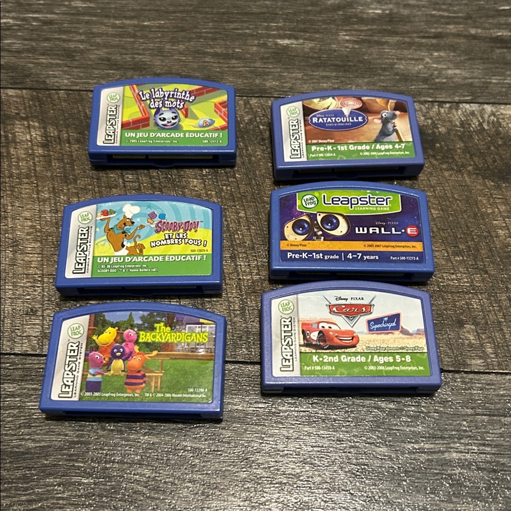 6 Leapster Learning Game lot leapfrog French and English